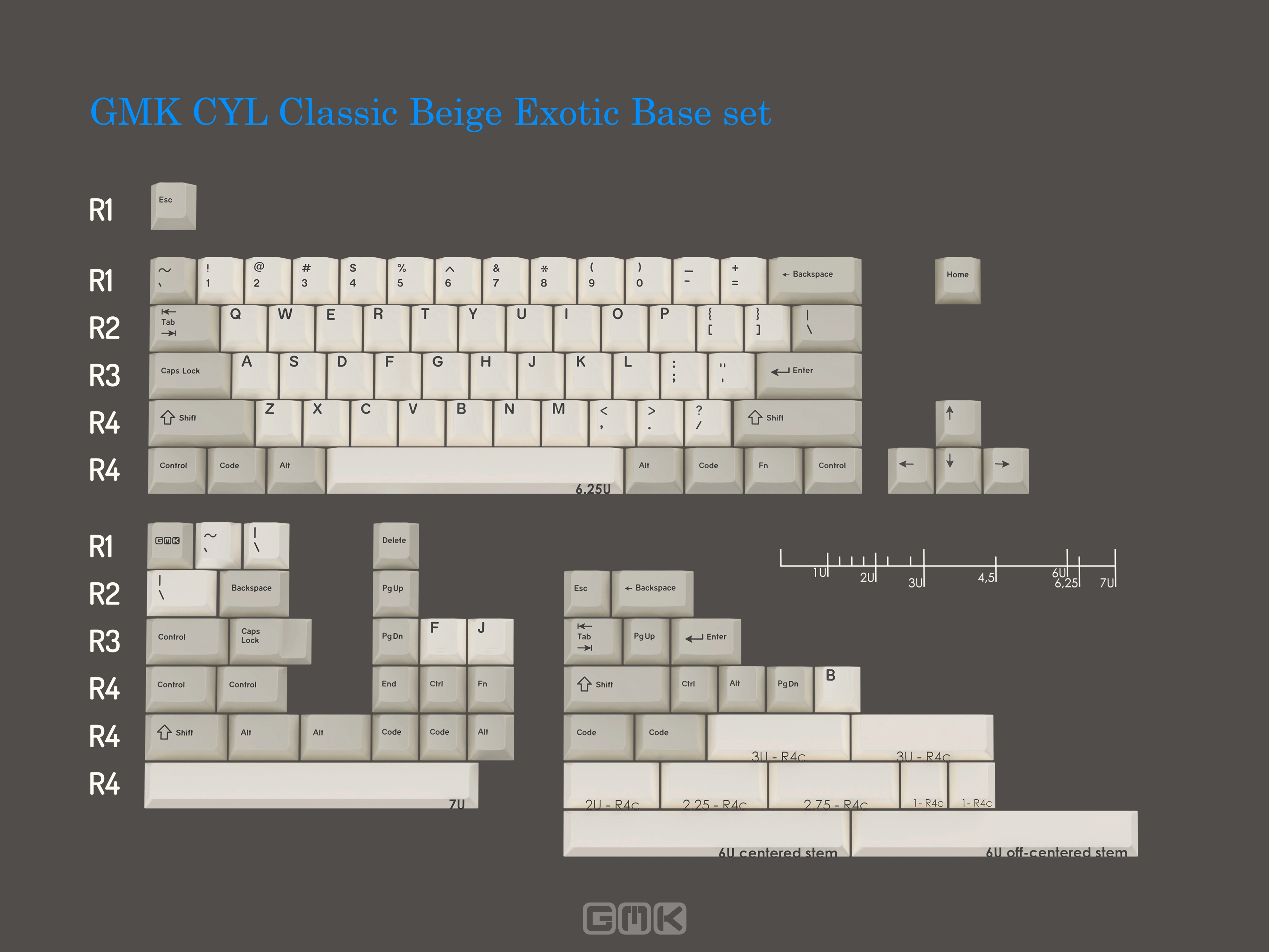GMK Classic Beige Keycaps | Retro Aesthetic for Modern Keyboards